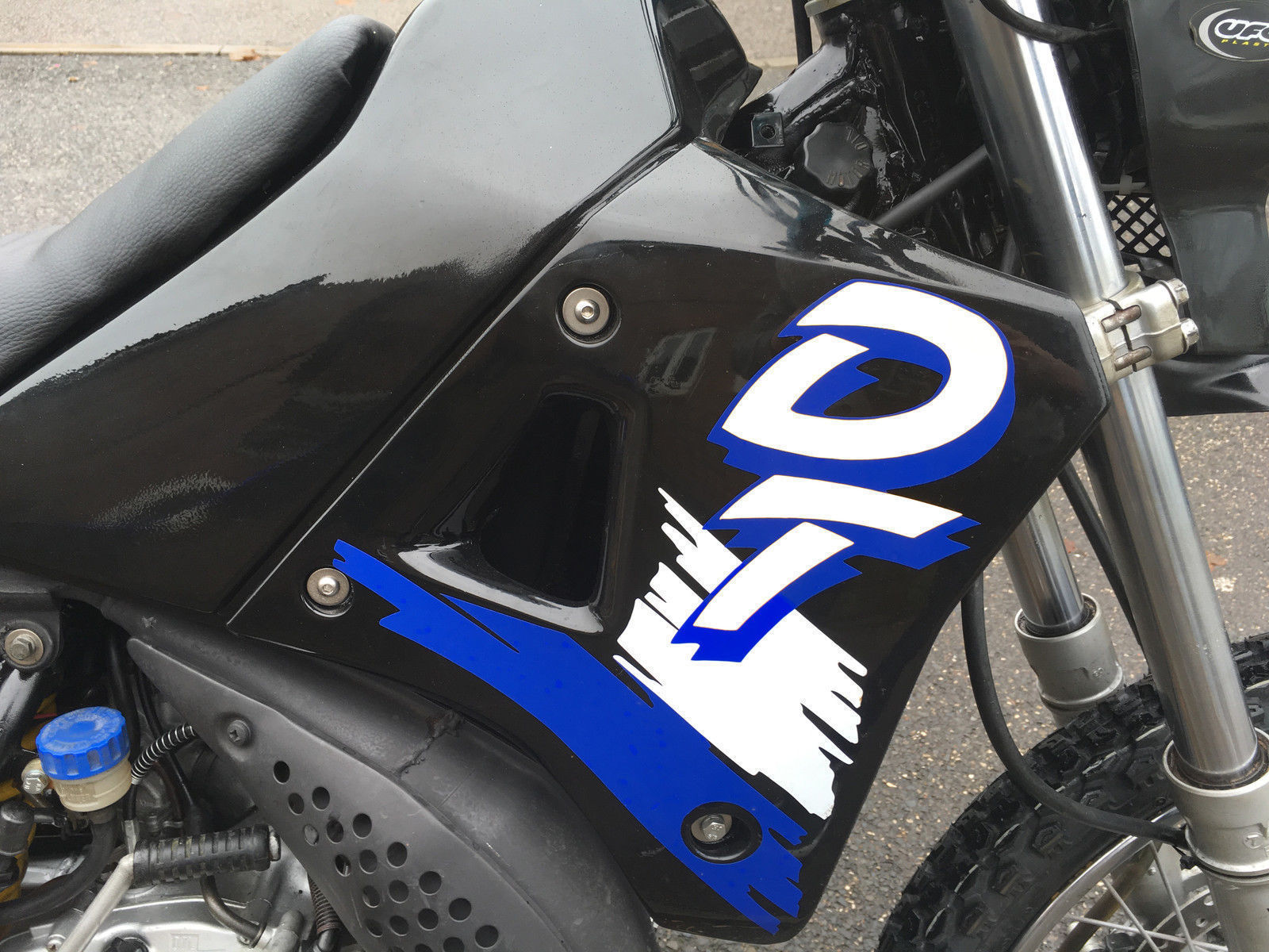 DT DTR 125 1988-2004 Decals Graphics Sticker Kit Blue or Black Bike set.