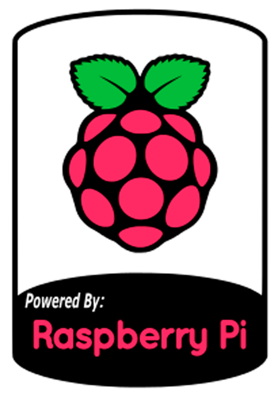 Car Powered By Raspberry Pi Wall or Case Decal Sticker Cool Bumper Sticker 