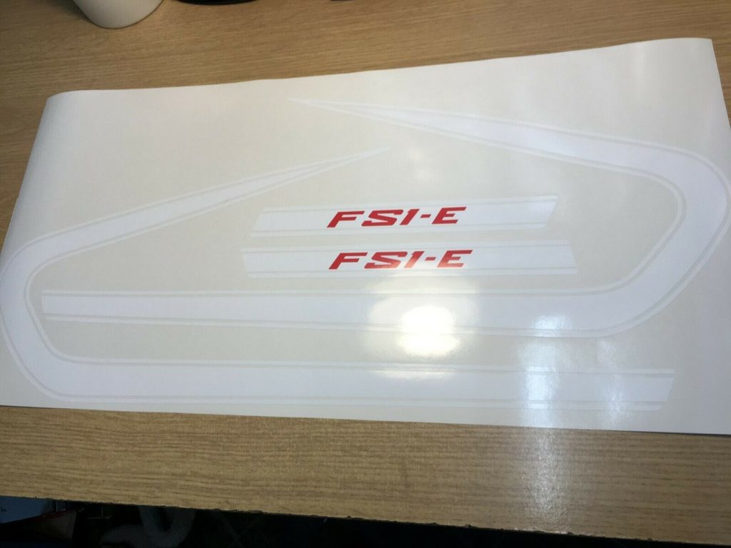 Aufkleber Set Blau Seitendeckel Für Yamaha FS1 1977 | Aufkleber